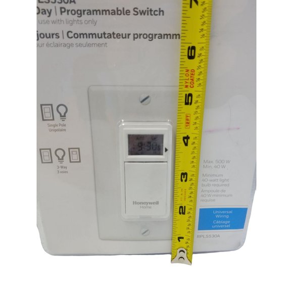 Honeywell Home 7-Day Programmable Switch In-wall Timer RPLS530A1038 - Picture 11 of 12